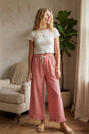 Ruffle Gingham Pants