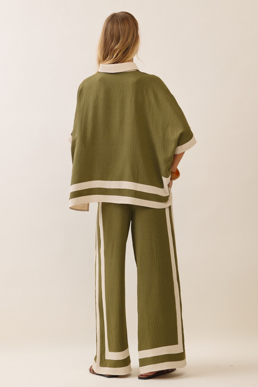 Contrast Trim Shirt & Pant Set