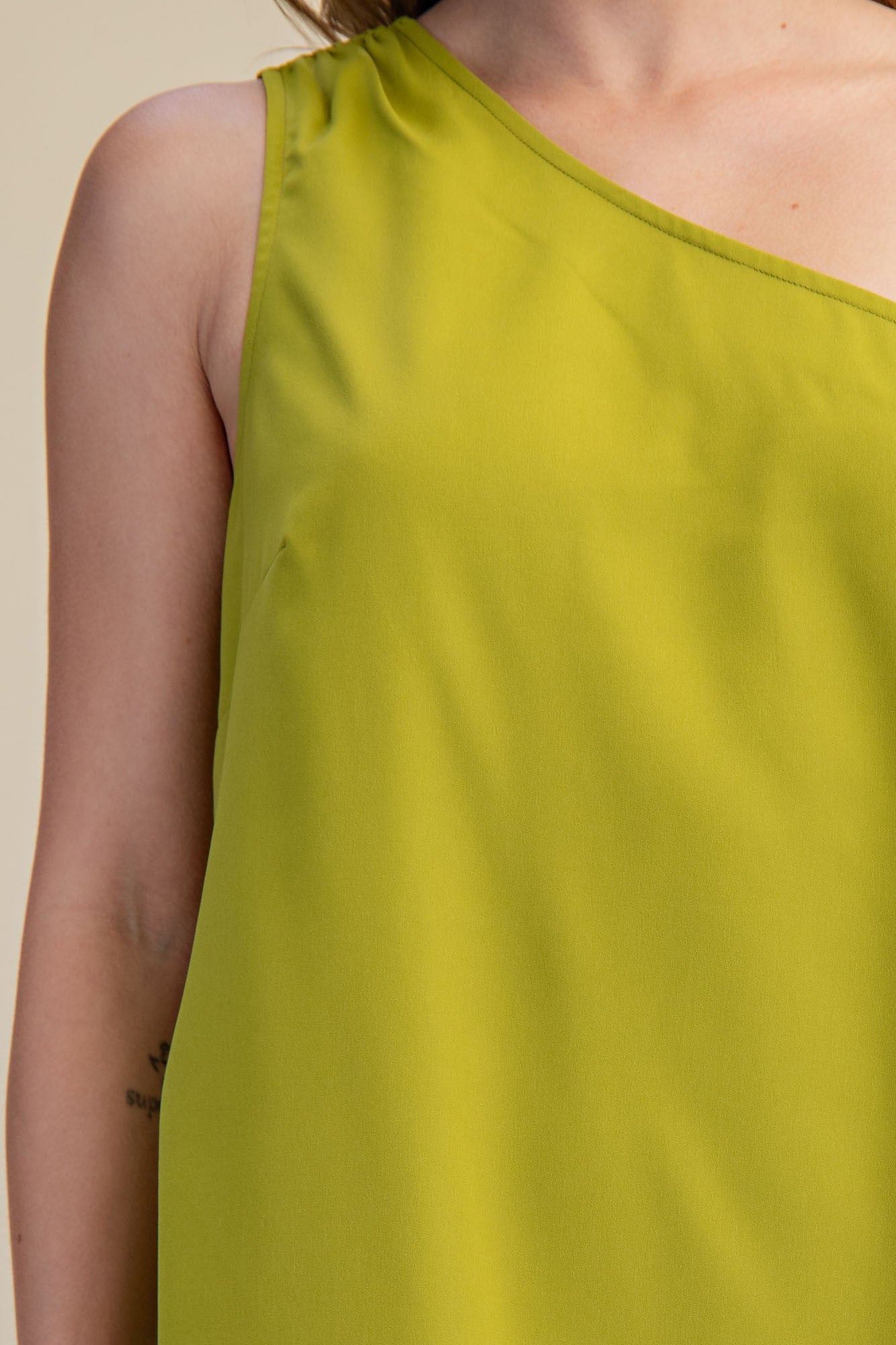 One Shoulder Ruffle Maxi Dress