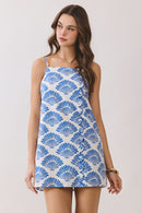 Shell Scallop Detail Mini Dress