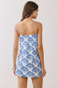 Shell Scallop Detail Mini Dress