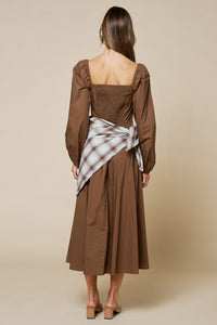 Midi Dress with Scarf Detail