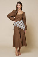 Midi Dress with Scarf Detail