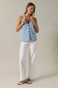 Denim Halter Top