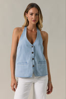 Denim Halter Top