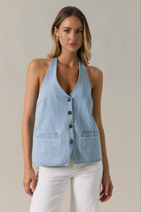 Denim Halter Top