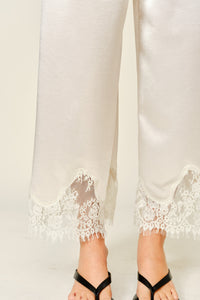 Satin Lace Pants