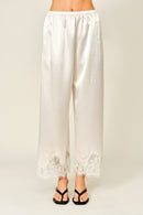 Satin Lace Pants