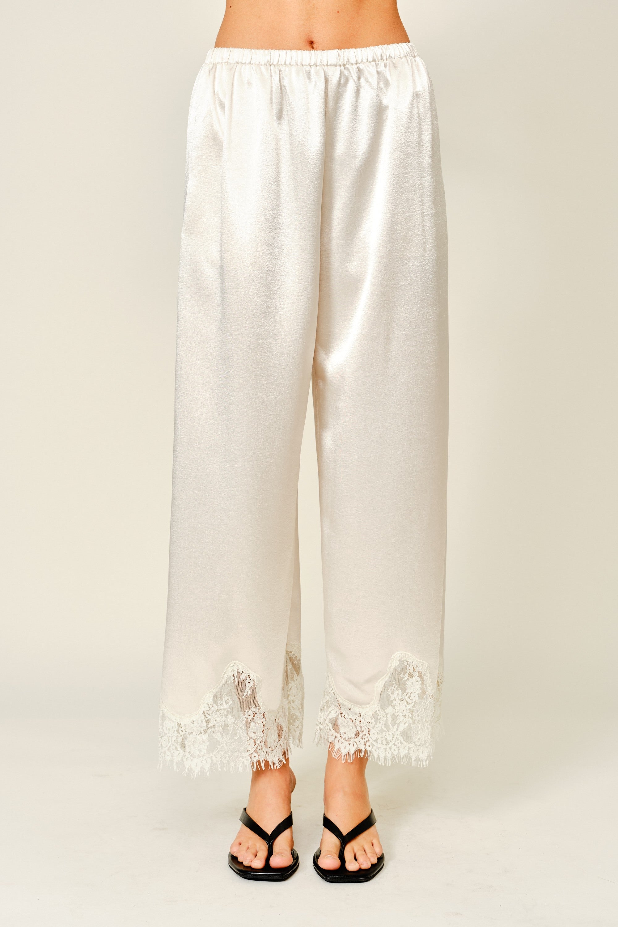 Satin Lace Pants