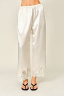 Satin Lace Pants