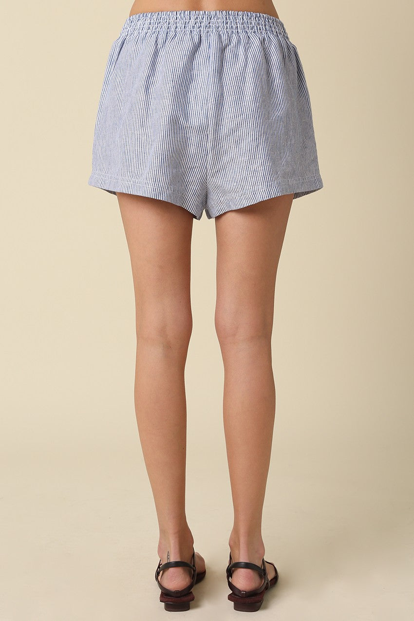 Linen Striped Shorts
