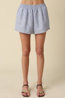 Linen Striped Shorts