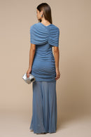 Ruched Layered Maxi Dress