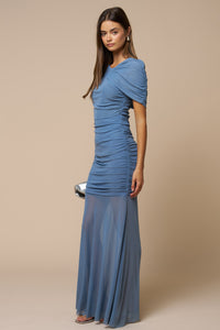 Ruched Layered Maxi Dress