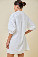 Puff Sleeve Shirt Dress