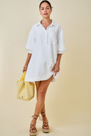 Puff Sleeve Shirt Dress