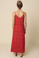 Red Polka Dot Midi Dress