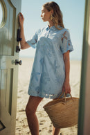 Beach Eyelet Mini Dress