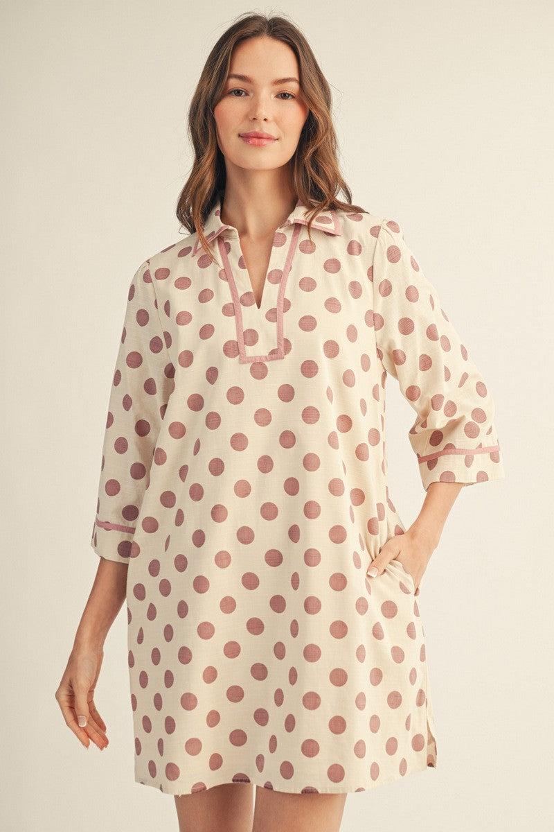 Pink Polka Dot Mini Dress – Kirby's Kloset Pink Polka Dot Mini Dress – Kirby's Kloset