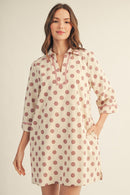 Pink Polka Dot Mini Dress