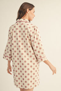 Pink Polka Dot Mini Dress