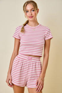 Striped Patch Lounge Short