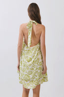 Halter Neck Flowy Mini Dress