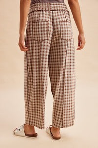 Checkered Barrel Pants