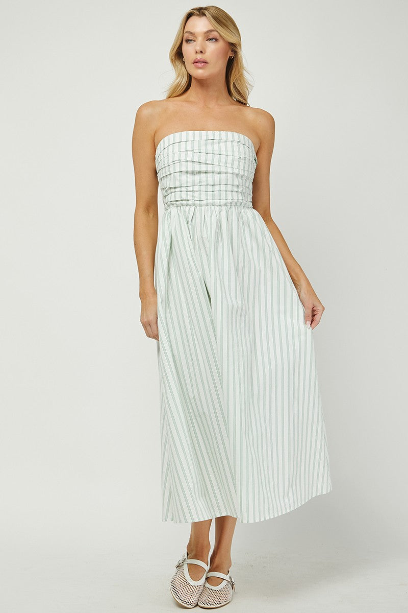 Tube Striped Maxi Dress