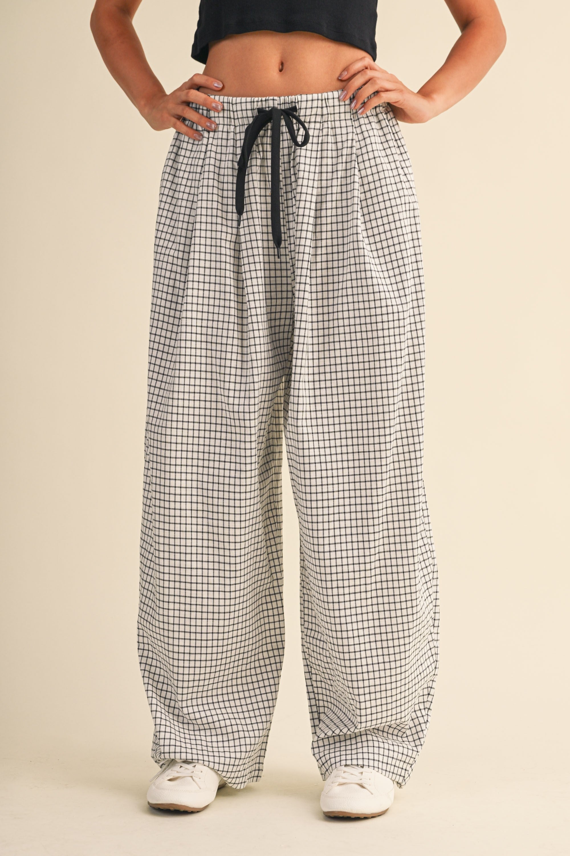 Check Print Pants