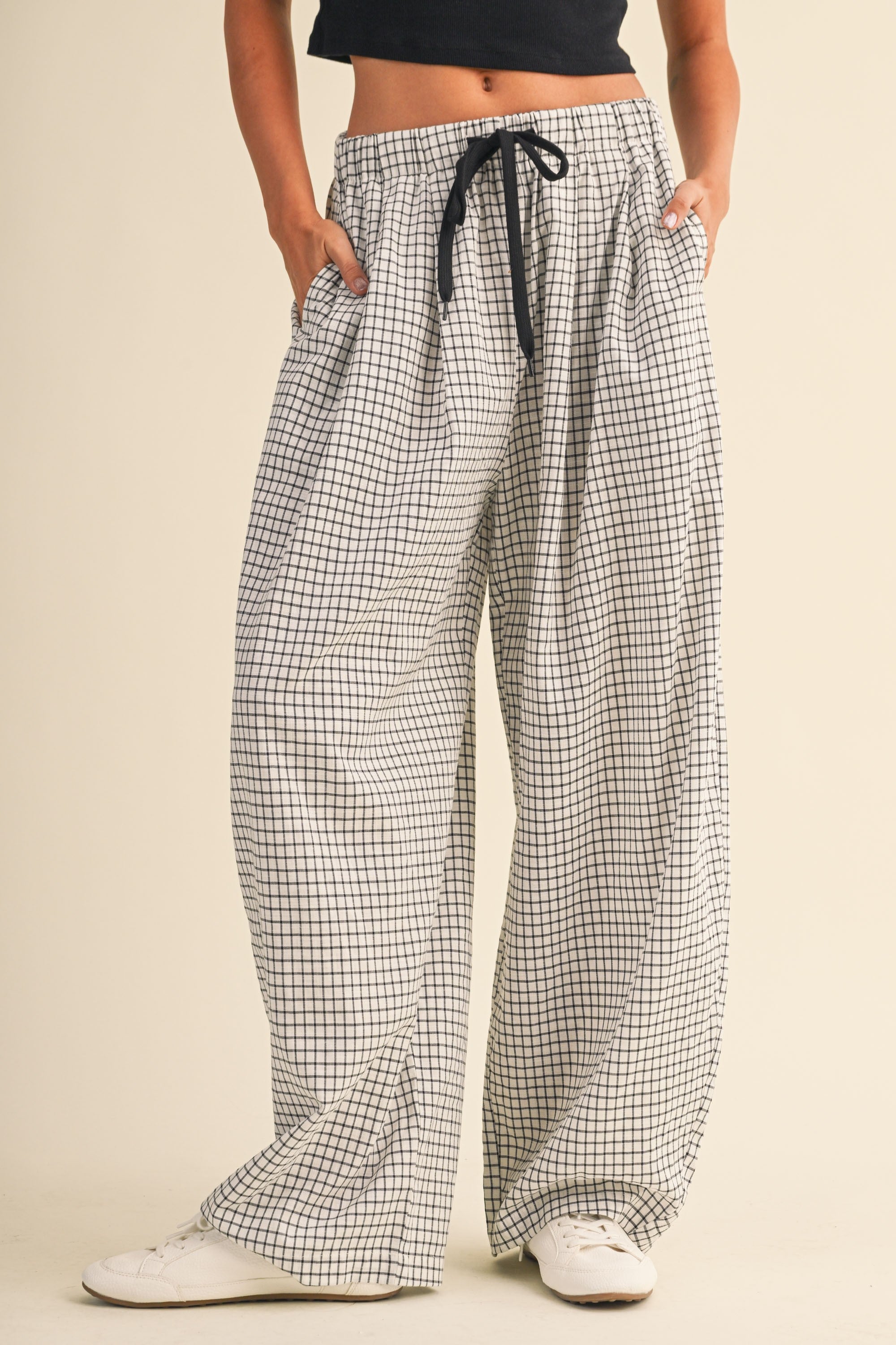 Check Print Pants