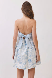 Toile Strapless Mini Dress