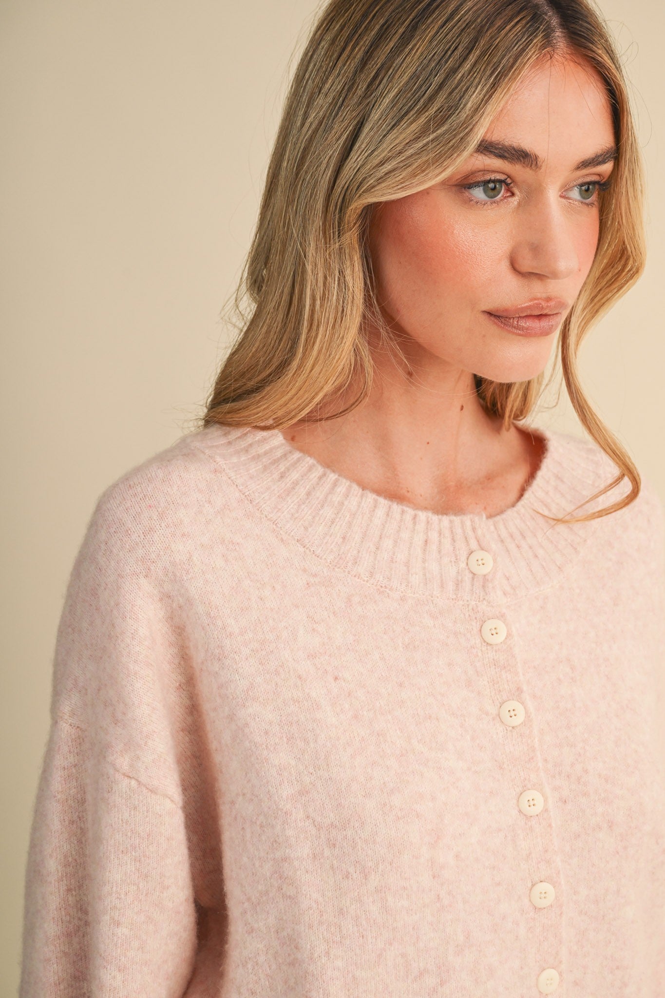 Baby Pink Elbow Cardigan