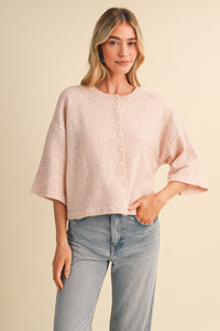 Baby Pink Elbow Cardigan
