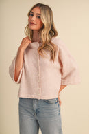 Baby Pink Elbow Cardigan