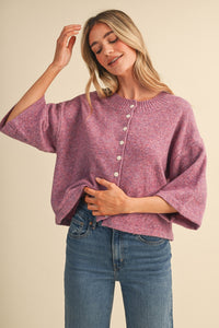 Purple Elbow Cardigan