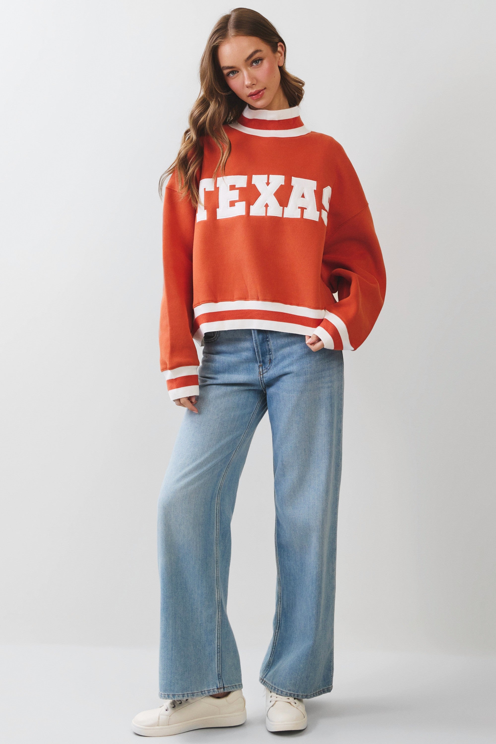 "Texas" Cropped Sweatshirt