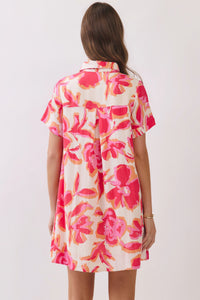 Abstract Floral Mini Dress