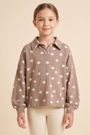 Polka Dot Collared Sweater