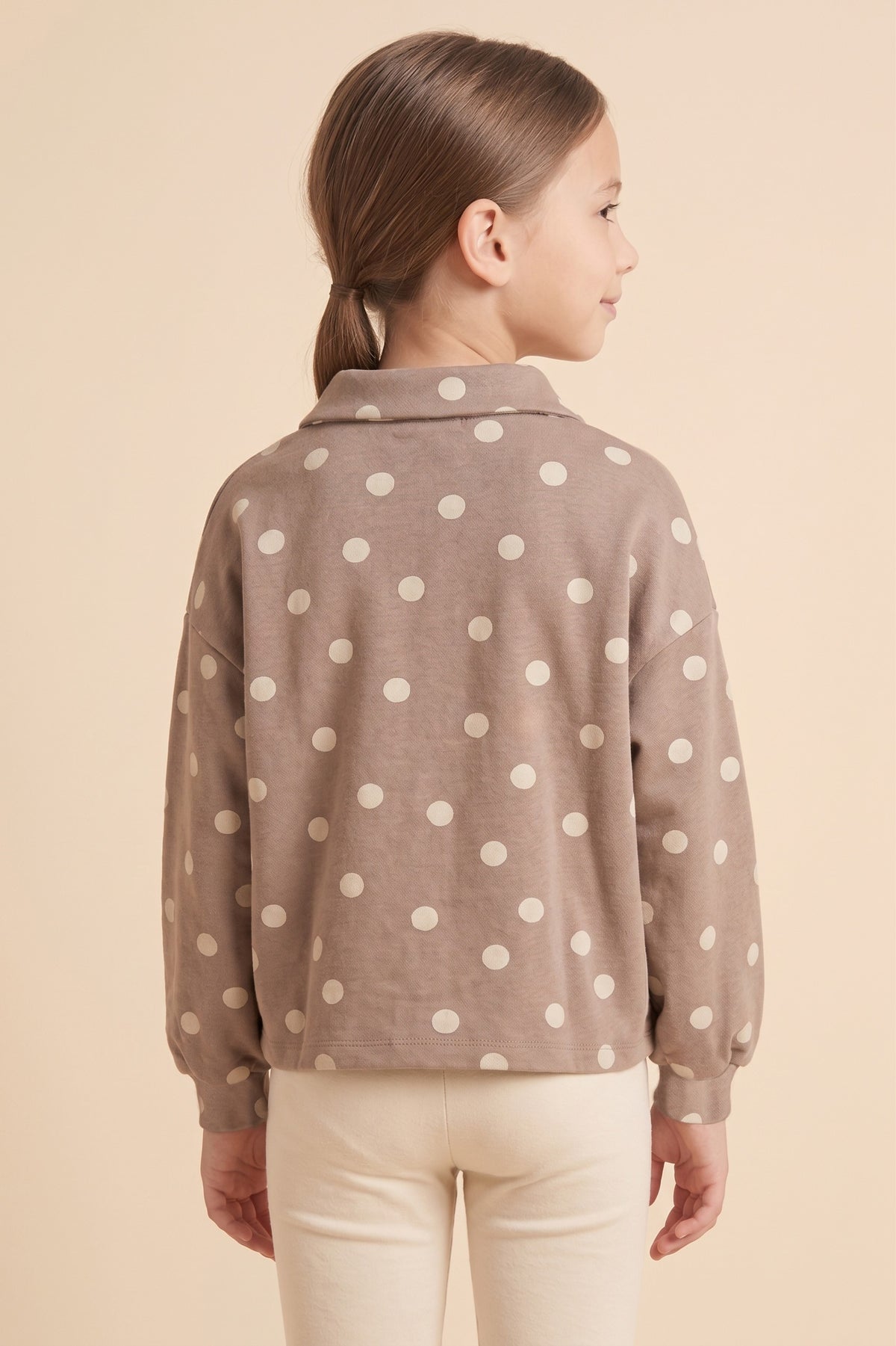 Polka Dot Collared Sweater