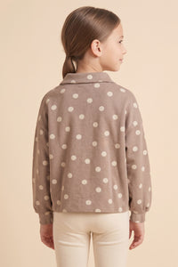 Polka Dot Collared Sweater
