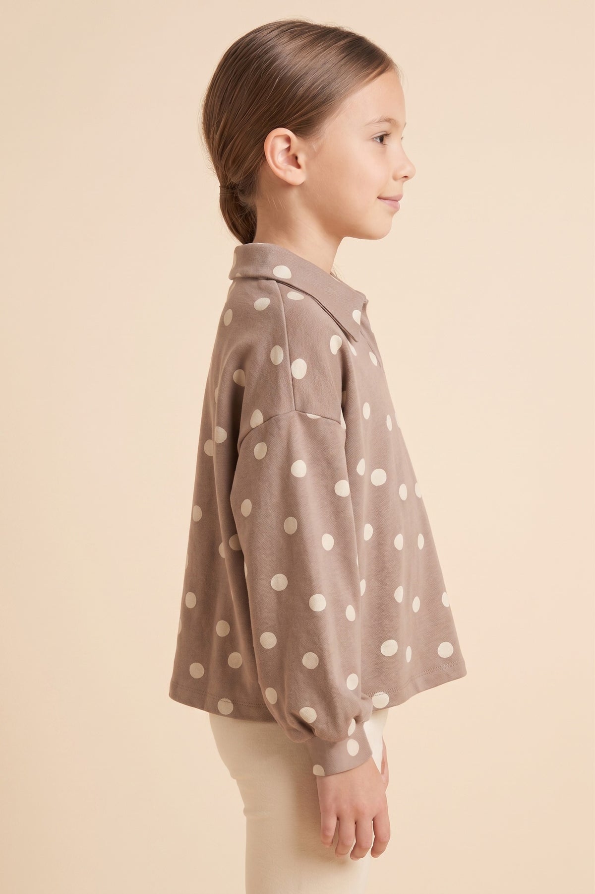 Polka Dot Collared Sweater
