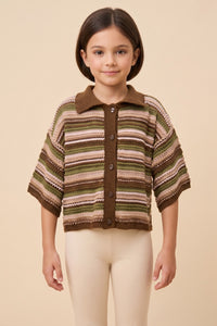 Striped Collared Top