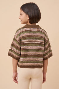 Striped Collared Top