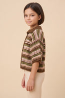 Striped Collared Top