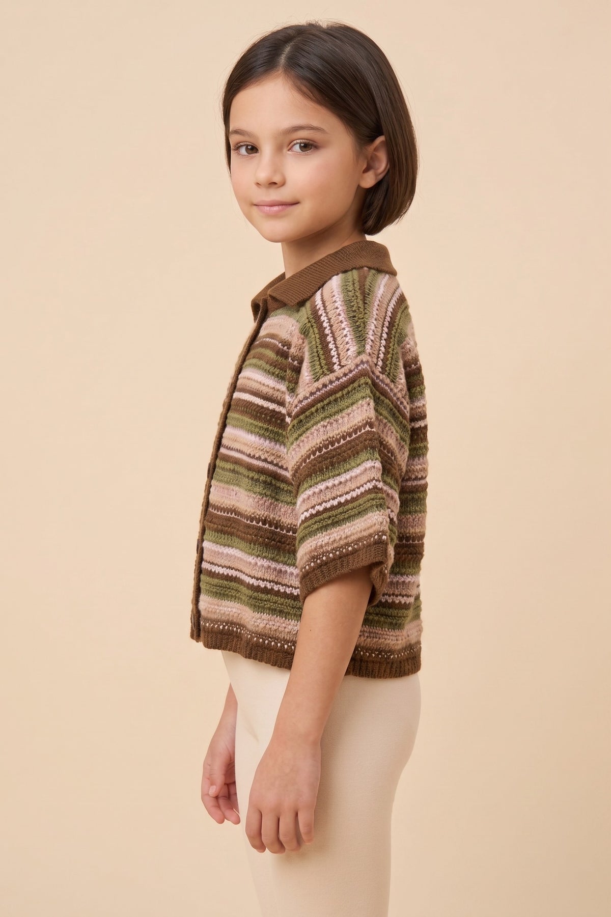 Striped Collared Top