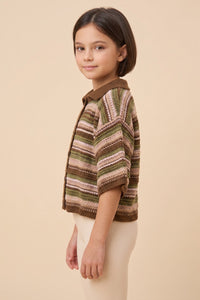 Striped Collared Top