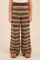 Striped Textured Pants