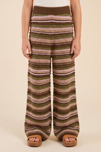Striped Textured Pants