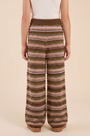 Striped Textured Pants